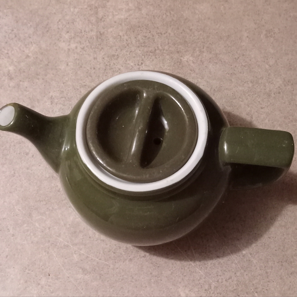 Vintage Hall Green China Teapot with lid